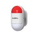 ALIBELL Remote Strobe Siren Alarm Kit 120dB Loud Panic Alarm Siren Battery Operated and USB Charging